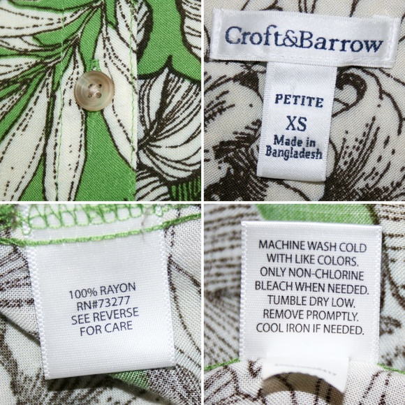 Tropical Floral Print Button Up Tee - Picture 7 of 8